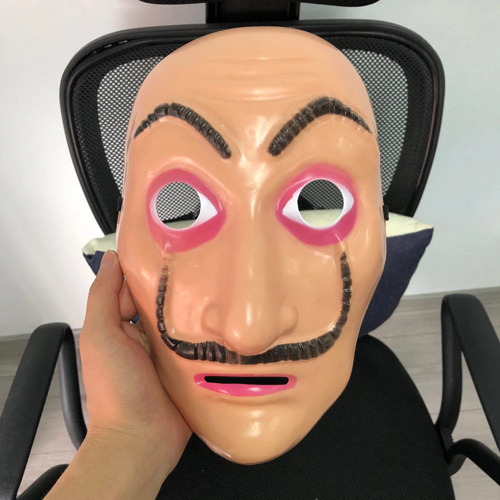 Dali Money Heist Plastic Masks For Halloween Party