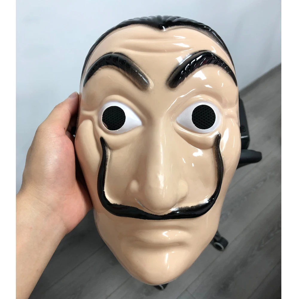 Dali Money Heist Plastic Masks For Halloween Party