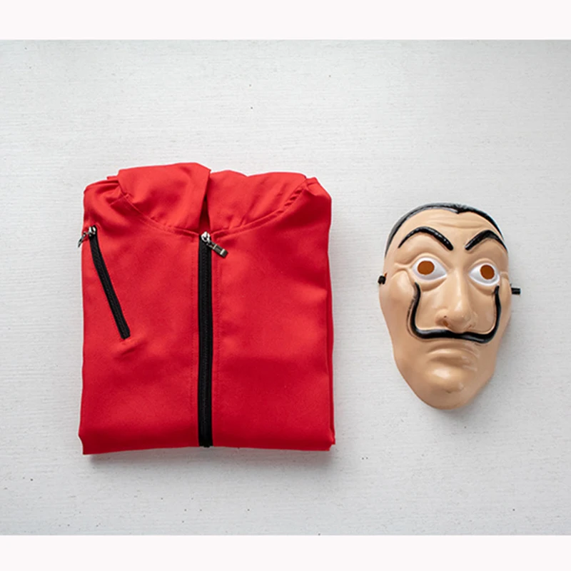 Halloween Movie The House Of Paper Money Heist Costume & Mask