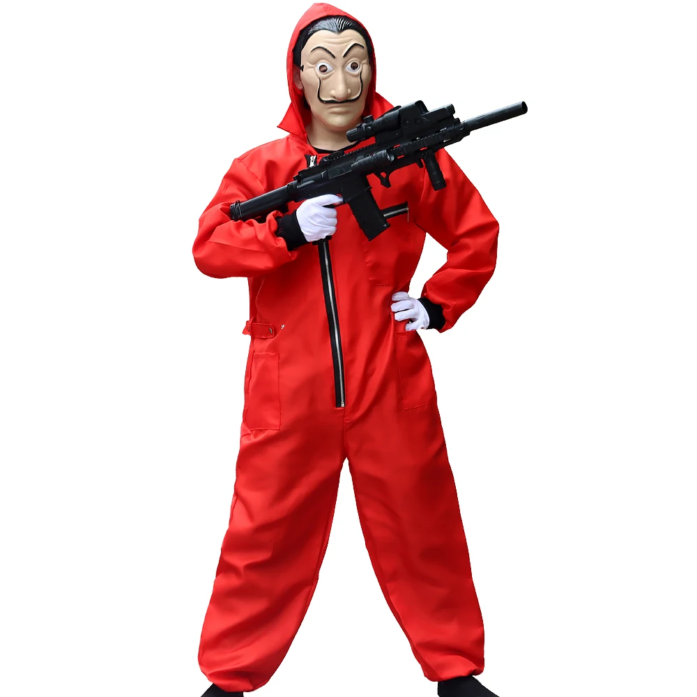 Halloween Movie The House Of Paper Money Heist Costume & Mask