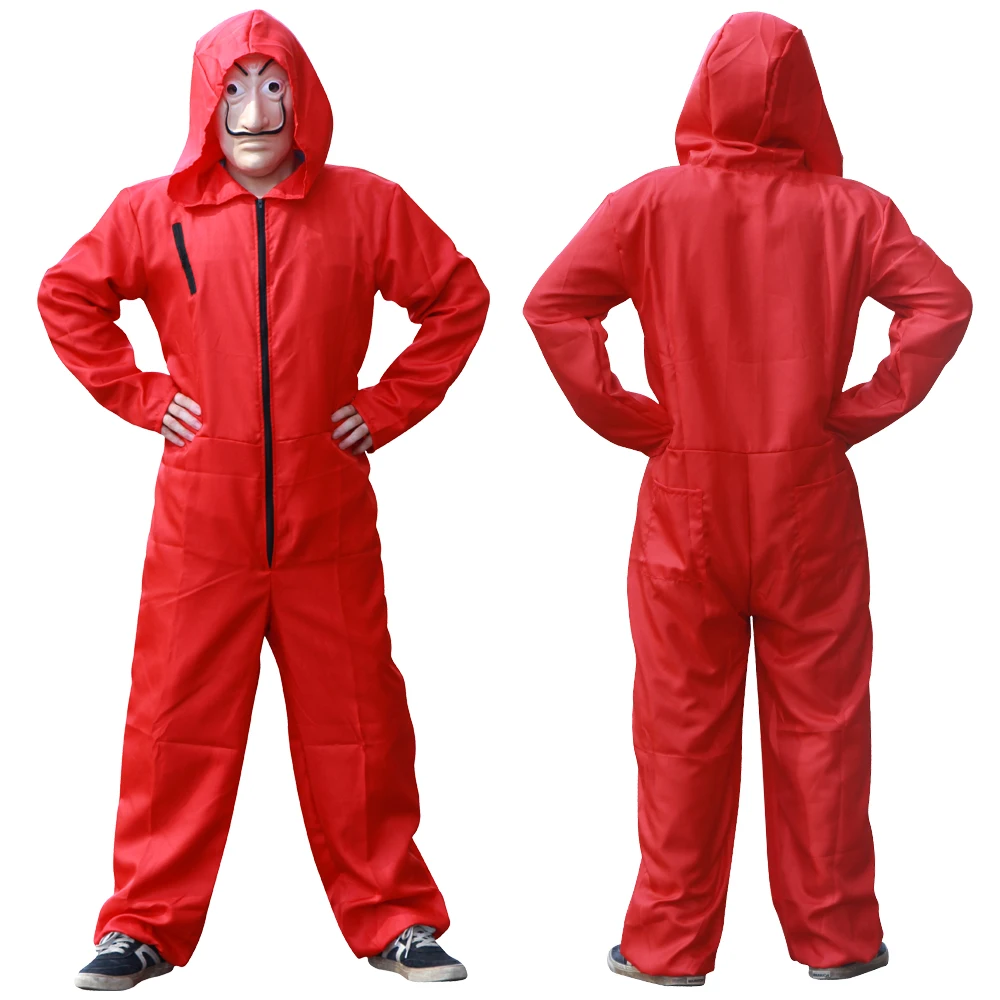 Halloween Movie The House Of Paper Money Heist Costume & Mask
