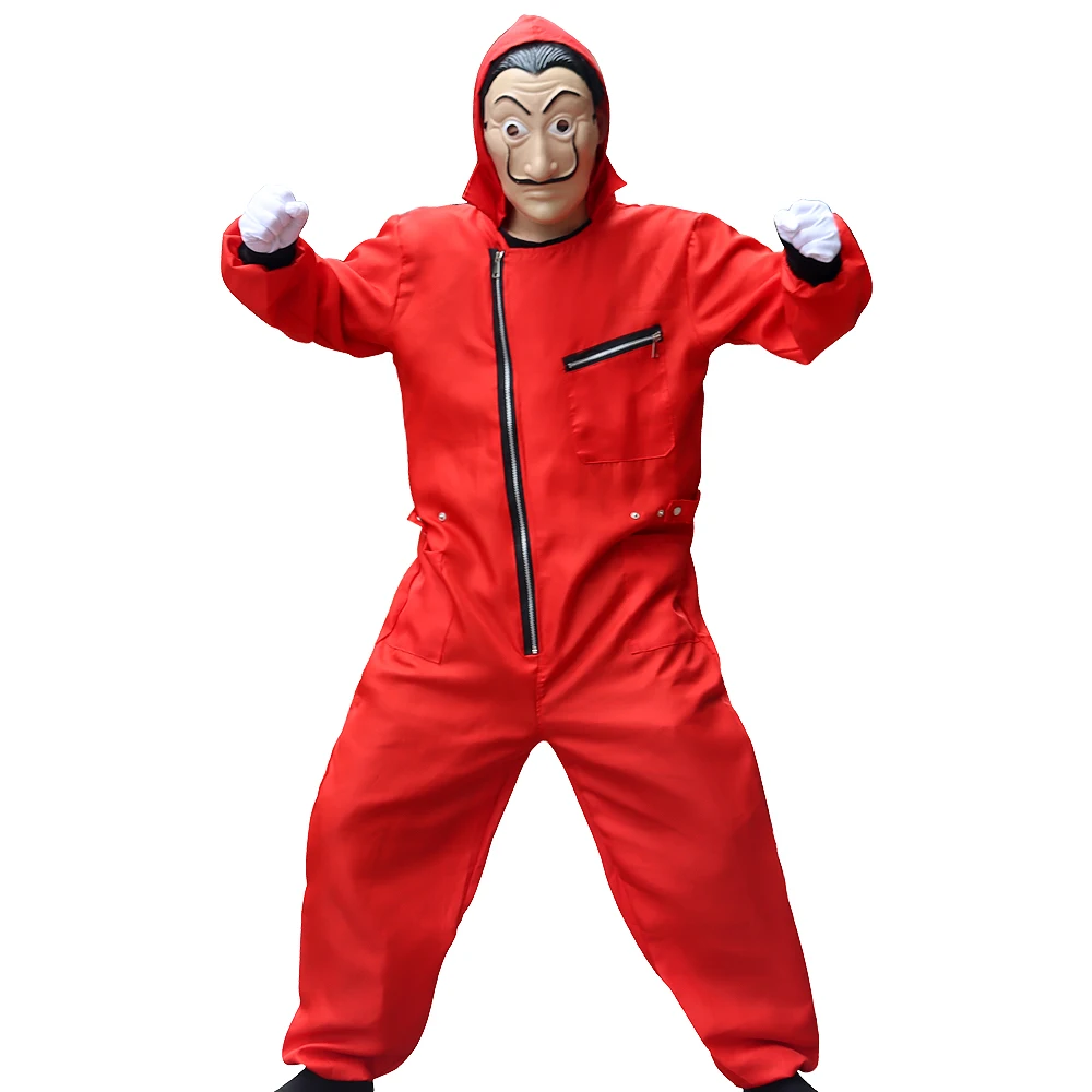 Halloween Movie The House Of Paper Money Heist Costume & Mask