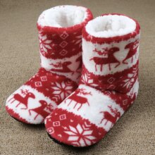 Christmas Fur Plush Warm Flip Flops Cotton Shoes Christmas Fur Plush Warm Flip Flops Cotton Shoes