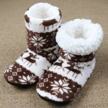 Christmas Fur Plush Warm Flip Flops Cotton Shoes Christmas Fur Plush Warm Flip Flops Cotton Shoes