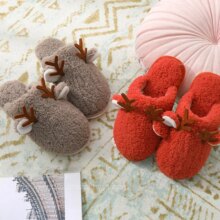Christmas Antlers Plush Warm Ladies Shoes Christmas Antlers Plush Warm Ladies Shoes