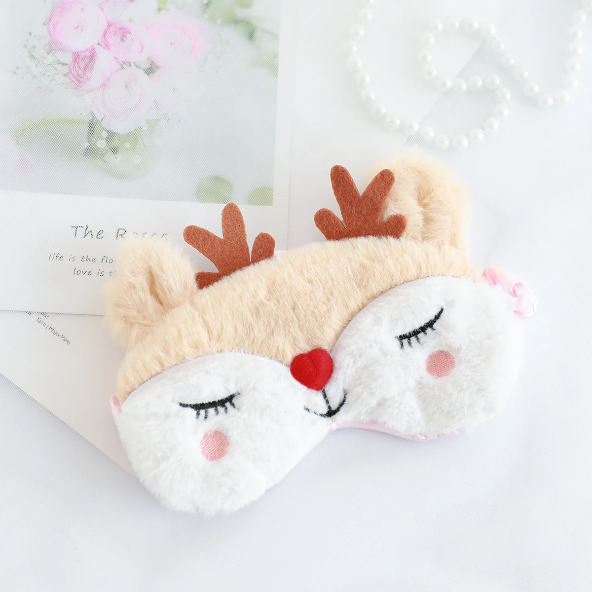Christmas Moose Plush Reindeer Slippers
