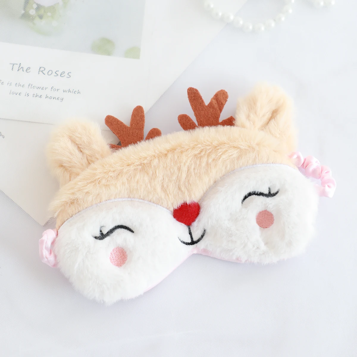 Christmas Moose Plush Reindeer Slippers