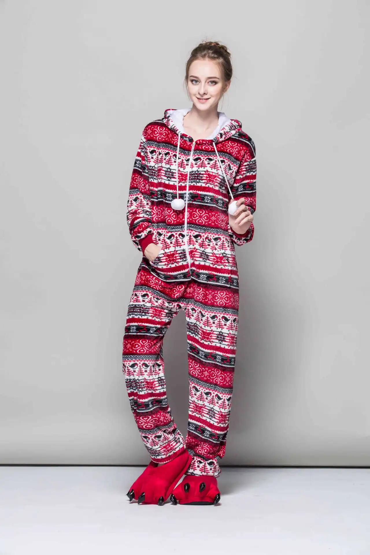 Christmas Style One-piece Pajamas Onesies for Women Christmas Style One-piece Pajamas Onesies for Women
