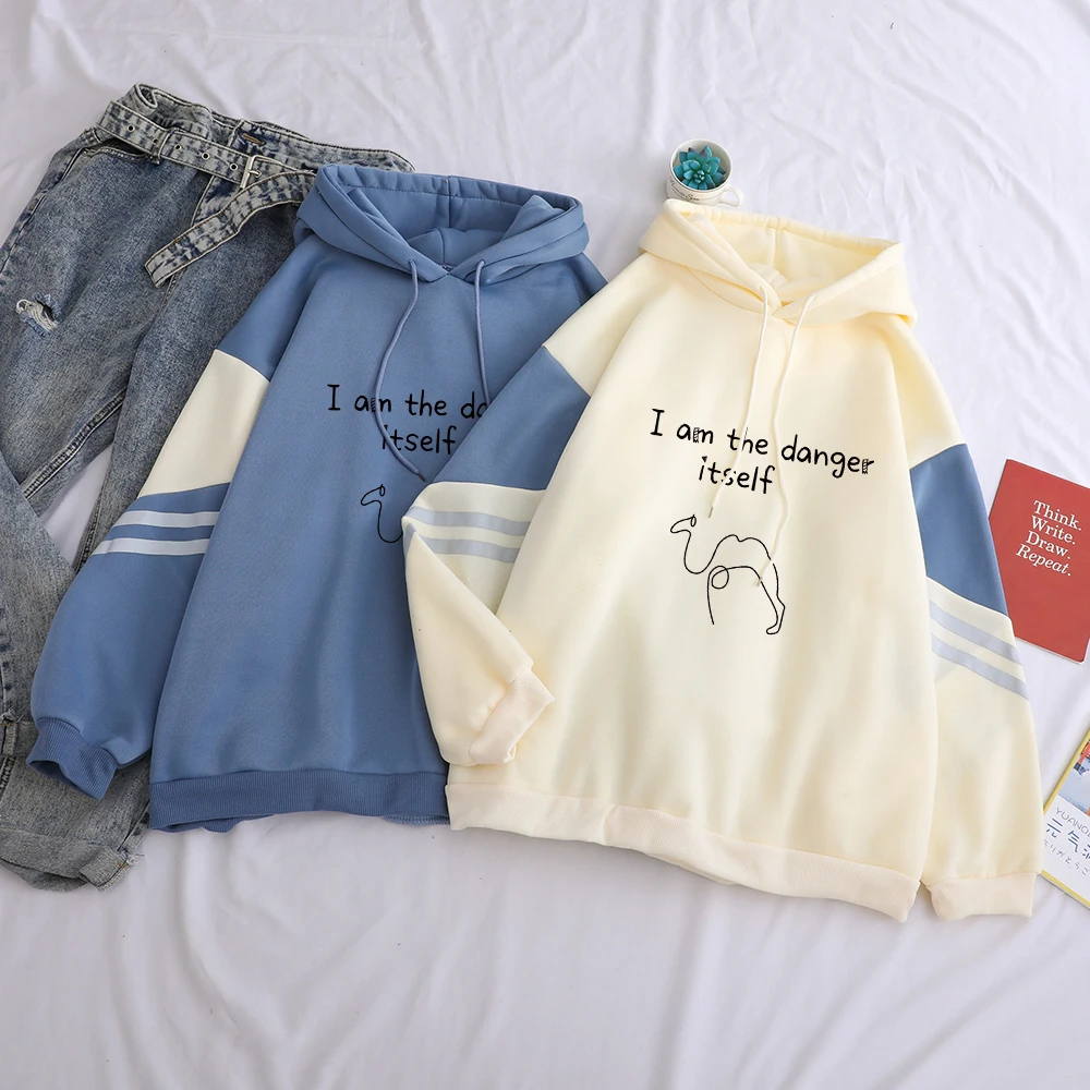 Kuromi Kawaii Fleece Splicing Harajuku Hoodies