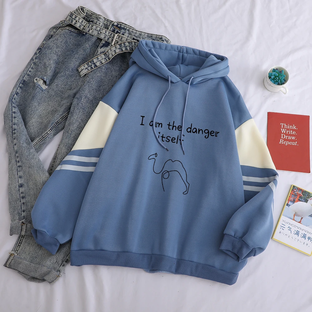 Kuromi Kawaii Fleece Splicing Harajuku Hoodies