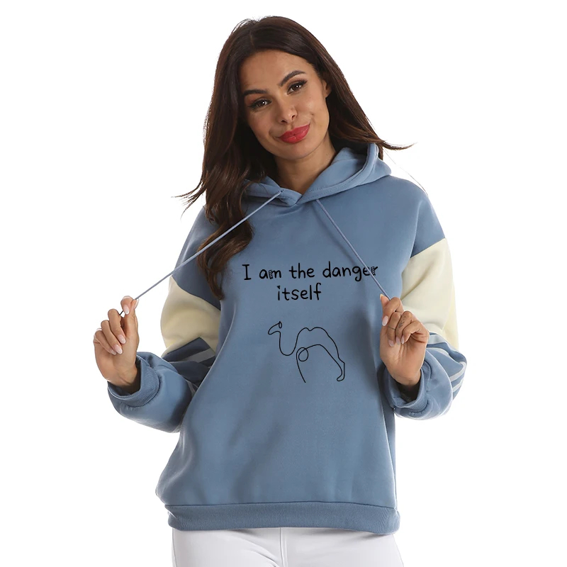 Kuromi Kawaii Fleece Splicing Harajuku Hoodies