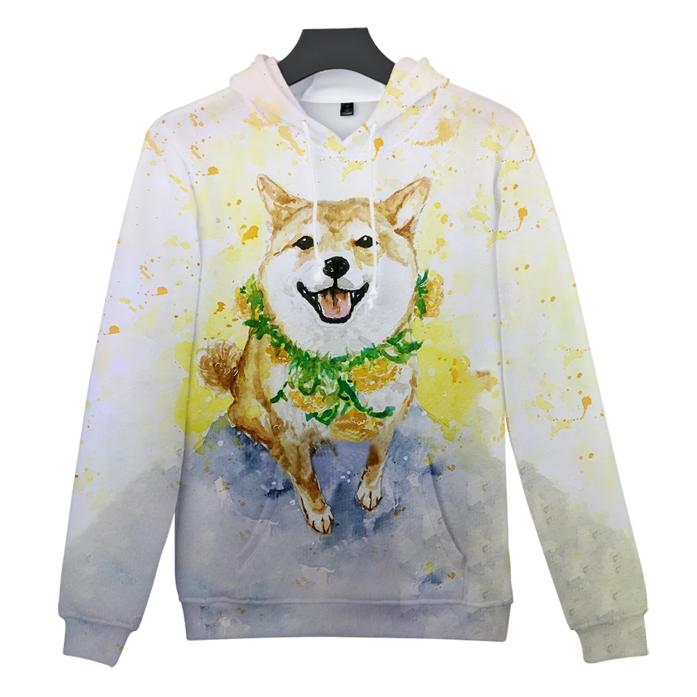 Shiba Inu 3D Print Unisex Harajuku Long Sleeve Hoodies