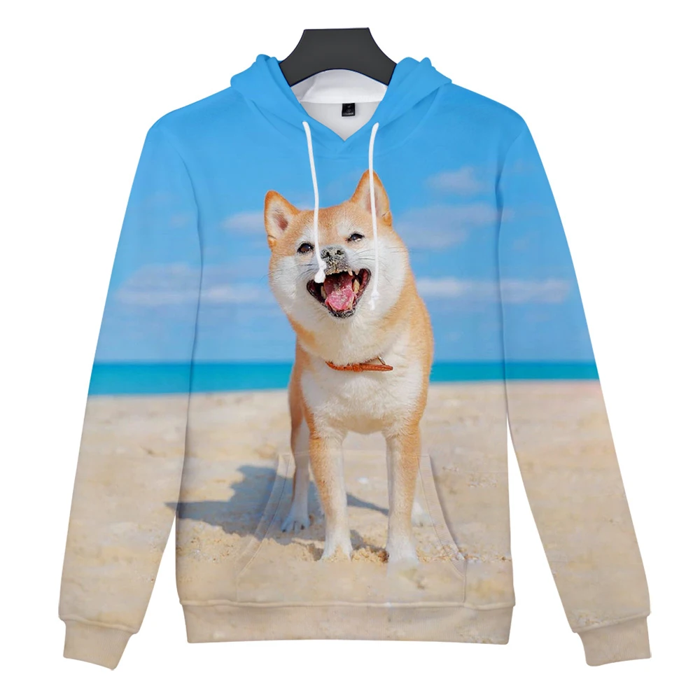 Shiba Inu 3D Print Unisex Harajuku Long Sleeve Hoodies