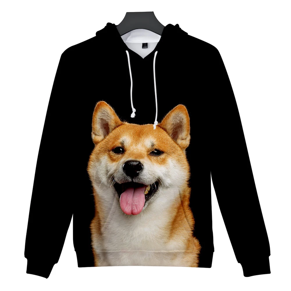 Shiba Inu 3D Print Unisex Harajuku Long Sleeve Hoodies
