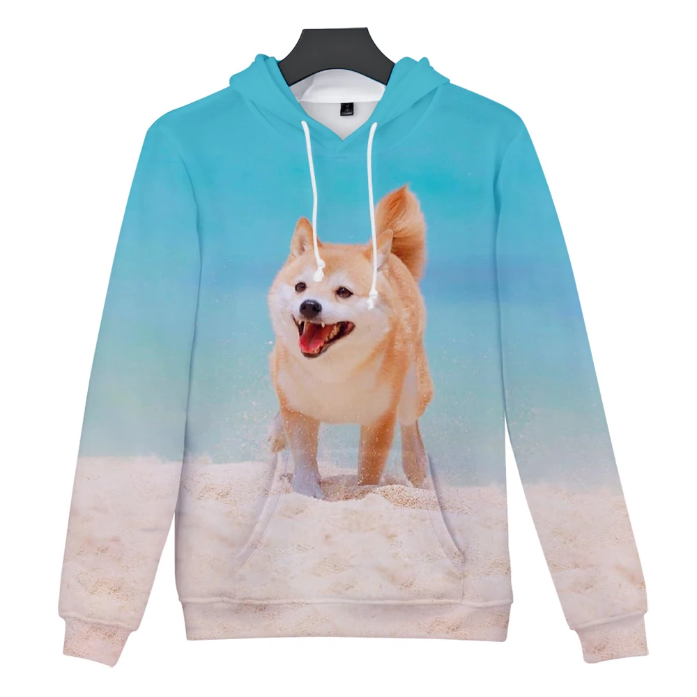 Shiba Inu 3D Print Unisex Harajuku Long Sleeve Hoodies