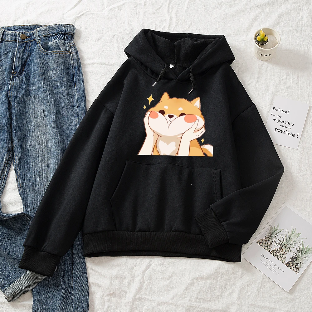 Kawaii Shiba Inu Cartoon Ullzang Harajuku Hoodies