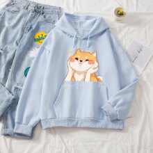 Kawaii Shiba Inu Cartoon Ullzang Harajuku Hoodies Kawaii Shiba Inu Cartoon Ullzang Harajuku Hoodies