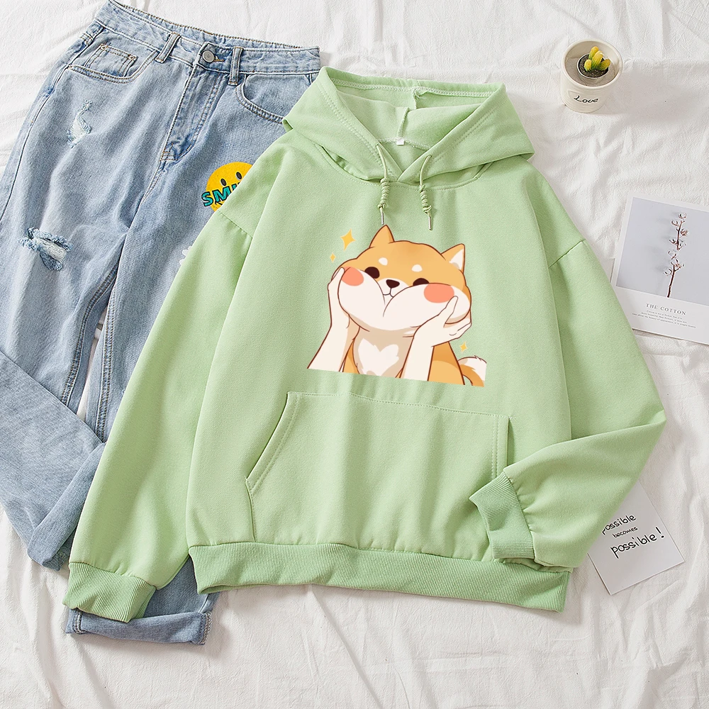 Kawaii Shiba Inu Cartoon Ullzang Harajuku Hoodies