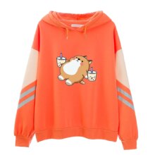 Anime Shiba Inu Oversized Patchwork Kawaii Graphic Hoodies Anime Shiba Inu Oversized Patchwork Kawaii Graphic Hoodies