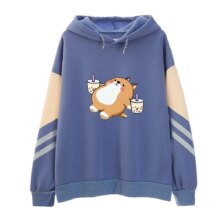 Anime Shiba Inu Oversized Patchwork Kawaii Graphic Hoodies Anime Shiba Inu Oversized Patchwork Kawaii Graphic Hoodies
