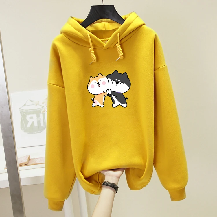 Shiba Inu Husky Print Sudadera Mujer Kawaii Graphic Harajuku Hoodies