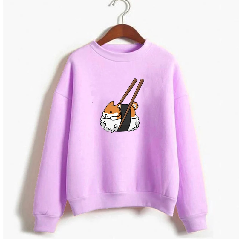 Kawaii Dog Shiba Inu Graphic Sudadera Mujer Sweatshirt