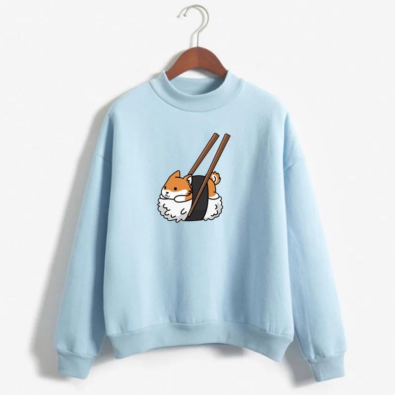 Kawaii Dog Shiba Inu Graphic Sudadera Mujer Sweatshirt