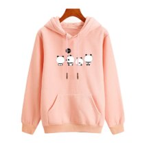 Kawaii Cartoon Panda Letter Print Oversized Hoodies Kawaii Cartoon Panda Letter Print Oversized Hoodies