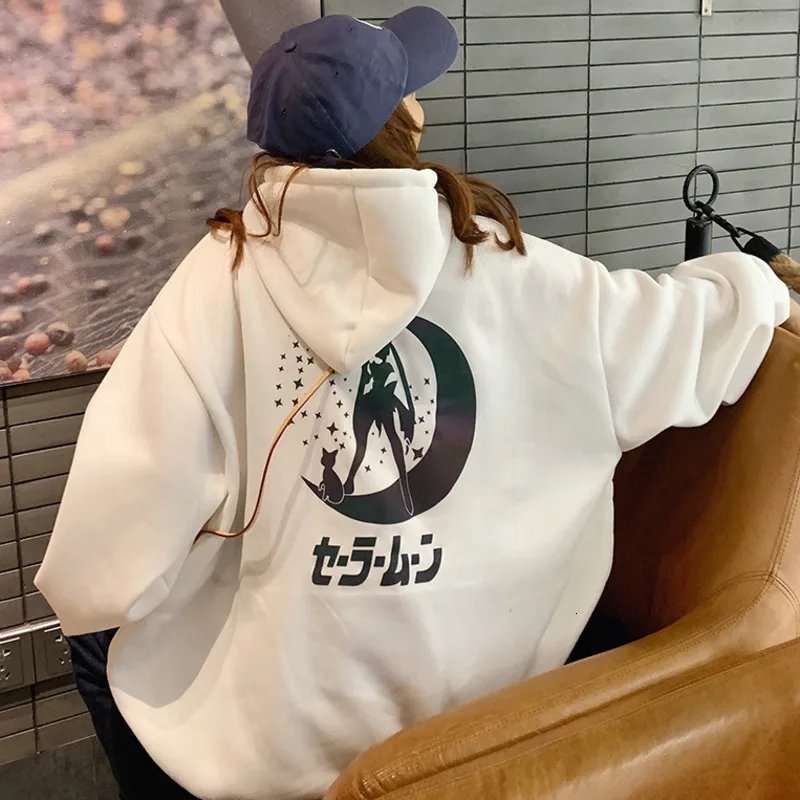 Anime Sailor Moon Illuminate Reflective Oversized Casual Hoodies Anime Sailor Moon Illuminate Reflective Oversized Casual Hoodies