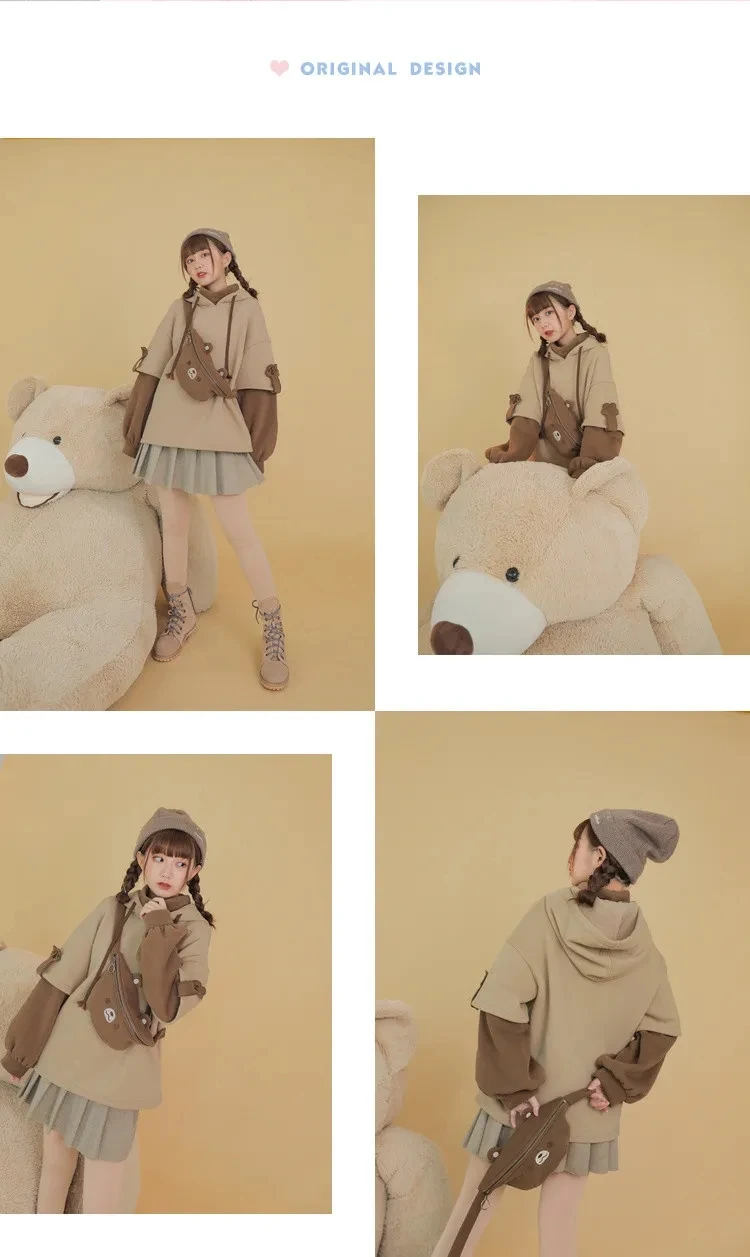 Anime Aesthetic Bear Harajuku Kawaii Crewneck & Long Sleeve Hoodie Anime Aesthetic Bear Harajuku Kawaii Crewneck & Long Sleeve Hoodie