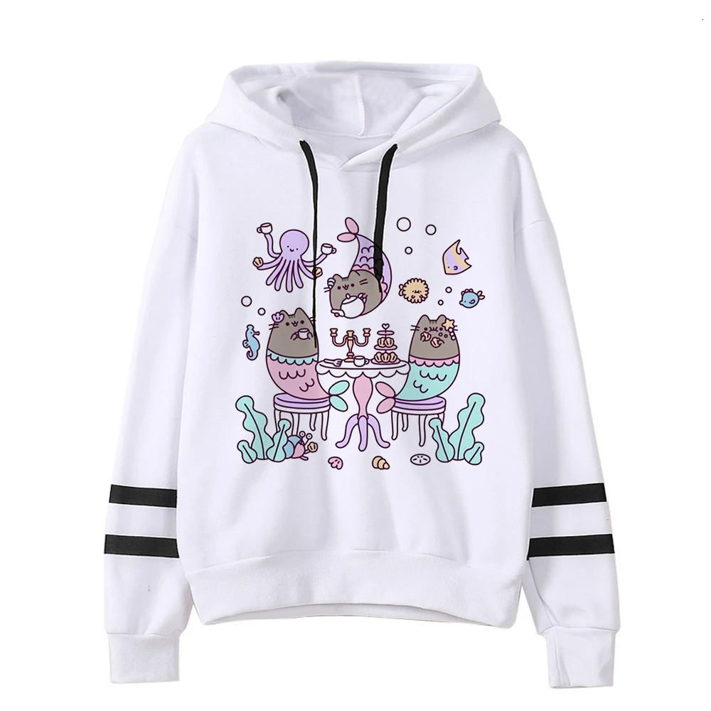 Kawaii Cat Cartoon Harajuku Casual Hoodies