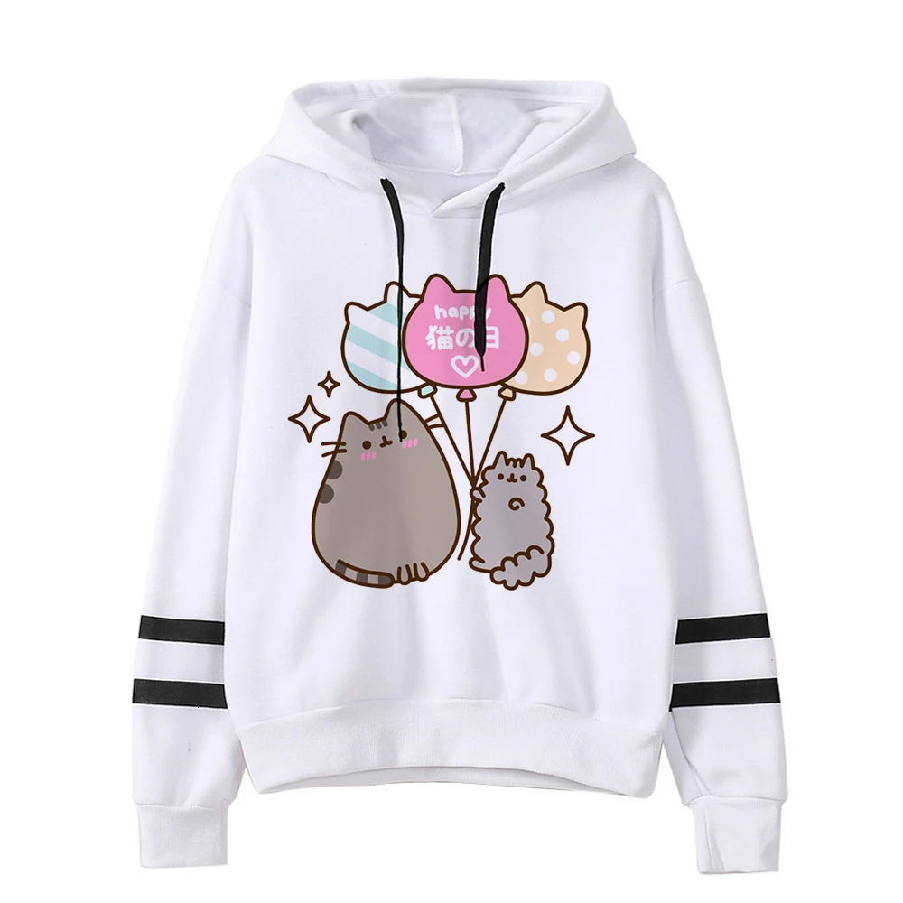 Kawaii Cat Cartoon Harajuku Casual Hoodies