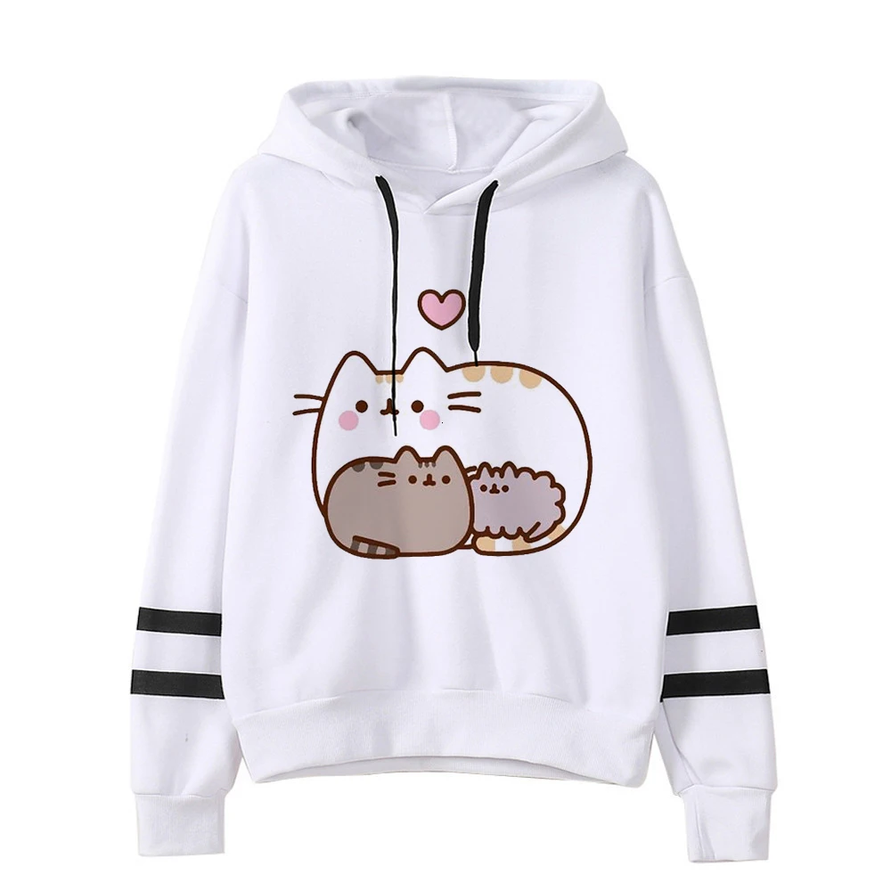 Kawaii Cat Cartoon Harajuku Casual Hoodies