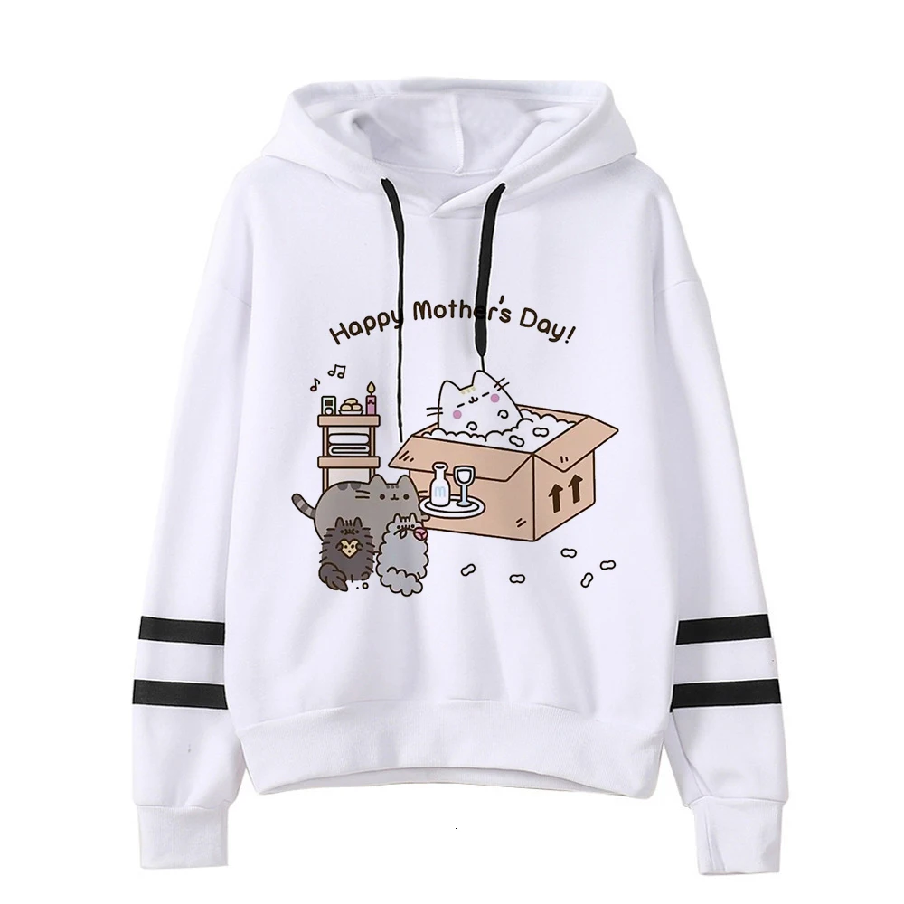 Kawaii Cat Cartoon Harajuku Casual Hoodies