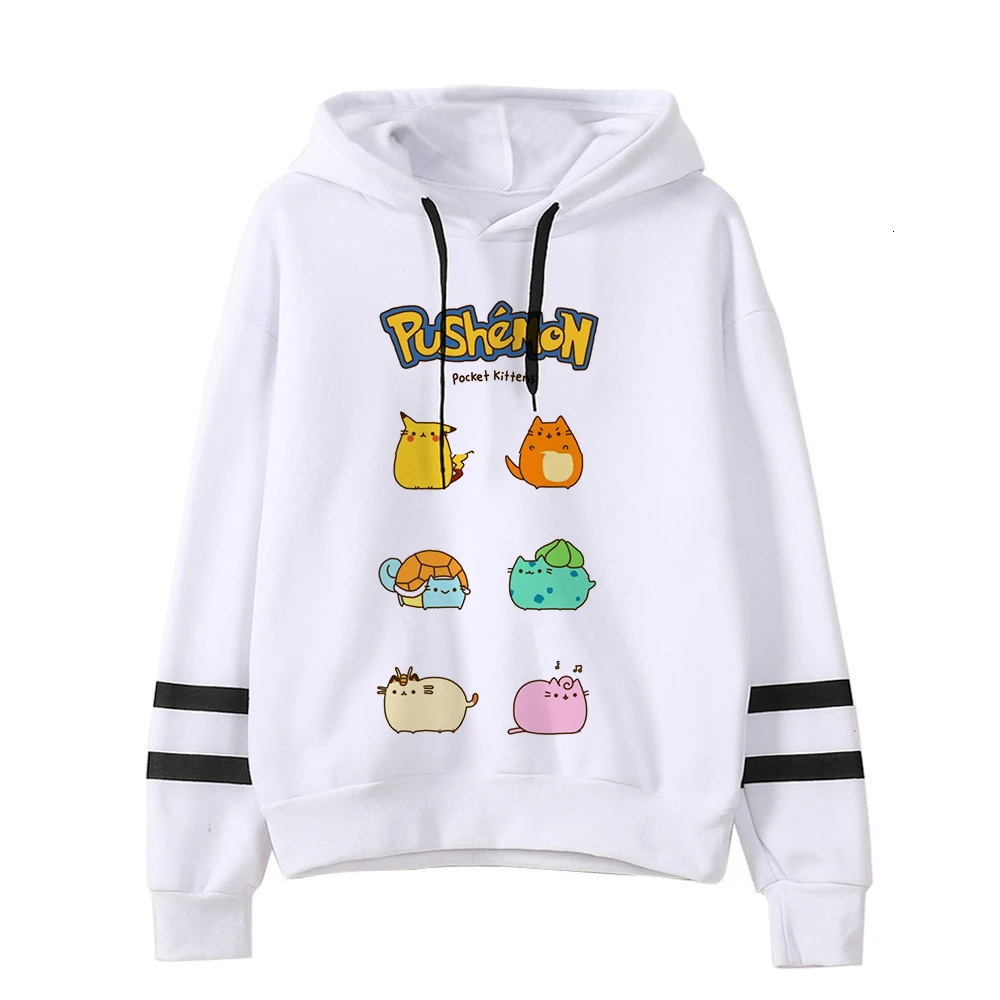 Kawaii Cat Cartoon Harajuku Casual Hoodies