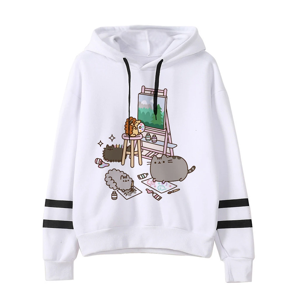 Kawaii Cat Cartoon Harajuku Casual Hoodies