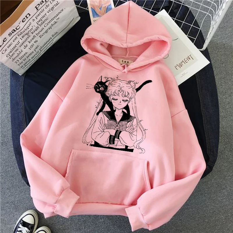 Anime Sailor Moon Kawaii Harajuku Ullzang Graphic Hoodies