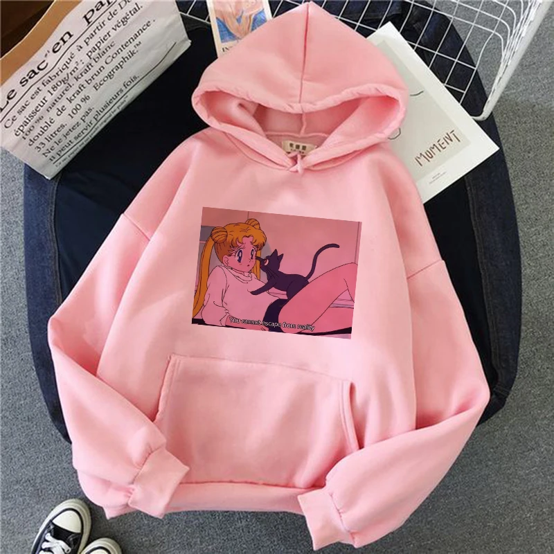Anime Sailor Moon Kawaii Harajuku Ullzang Graphic Hoodies
