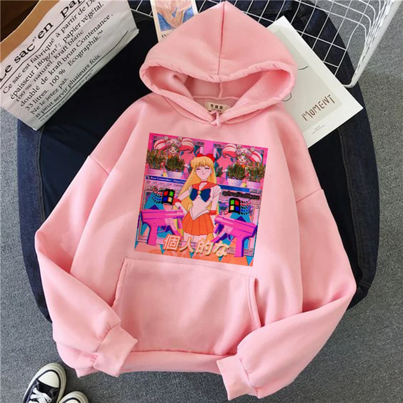 Anime Sailor Moon Kawaii Harajuku Ullzang Graphic Hoodies