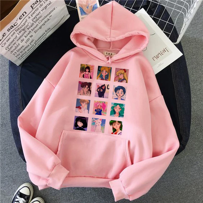 Anime Sailor Moon Kawaii Harajuku Ullzang Graphic Hoodies