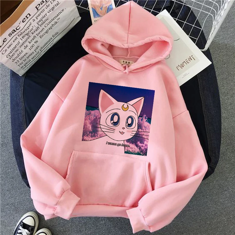 Anime Sailor Moon Kawaii Harajuku Ullzang Graphic Hoodies