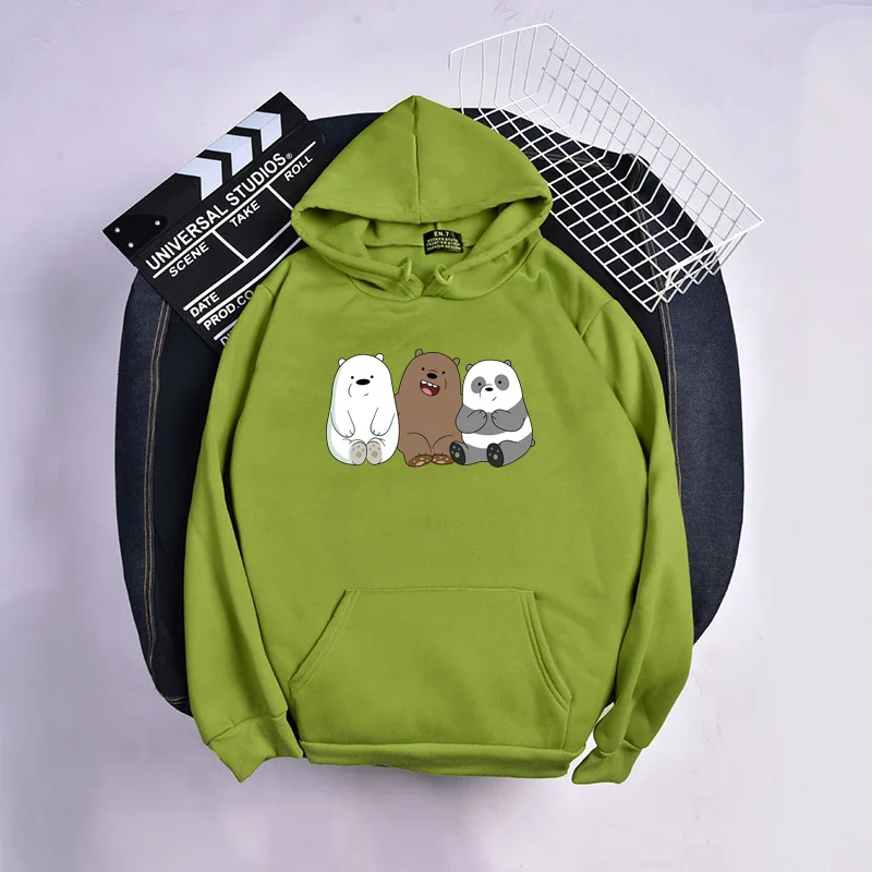 Anime Bears Printed Long Sleeve Hoodies