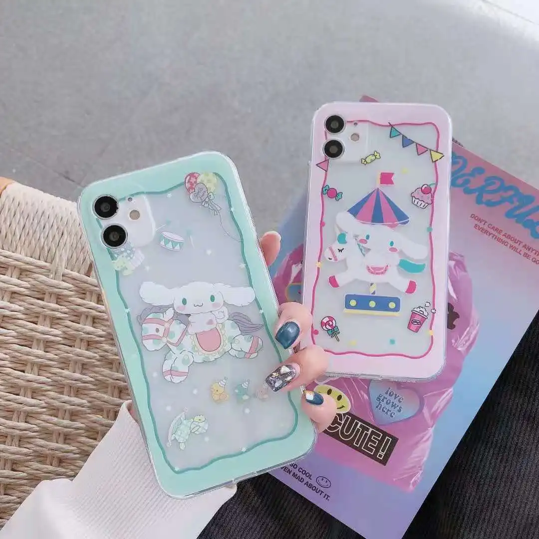 Cat My Melody Cinnamoroll Clear Phone Case For iPhone