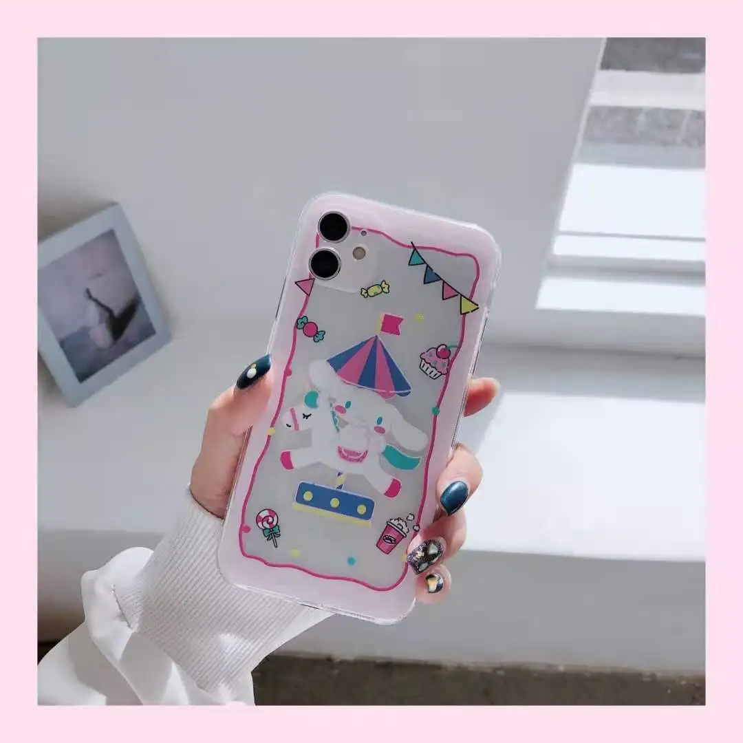 Cat My Melody Cinnamoroll Clear Phone Case For iPhone