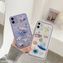 My Melody Cinnamoroll Dog Starry Sky Clear Phone Case For iPhone My Melody Cinnamoroll Dog Starry Sky Clear Phone Case For iPhone