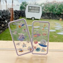 My Melody Cinnamoroll Dog Starry Sky Clear Phone Case For iPhone My Melody Cinnamoroll Dog Starry Sky Clear Phone Case For iPhone