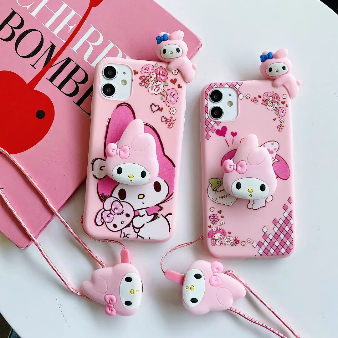 Cartoon My Melody Rabbit Phone Case With Lanyard Cartoon My Melody Rabbit Phone Case With Lanyard