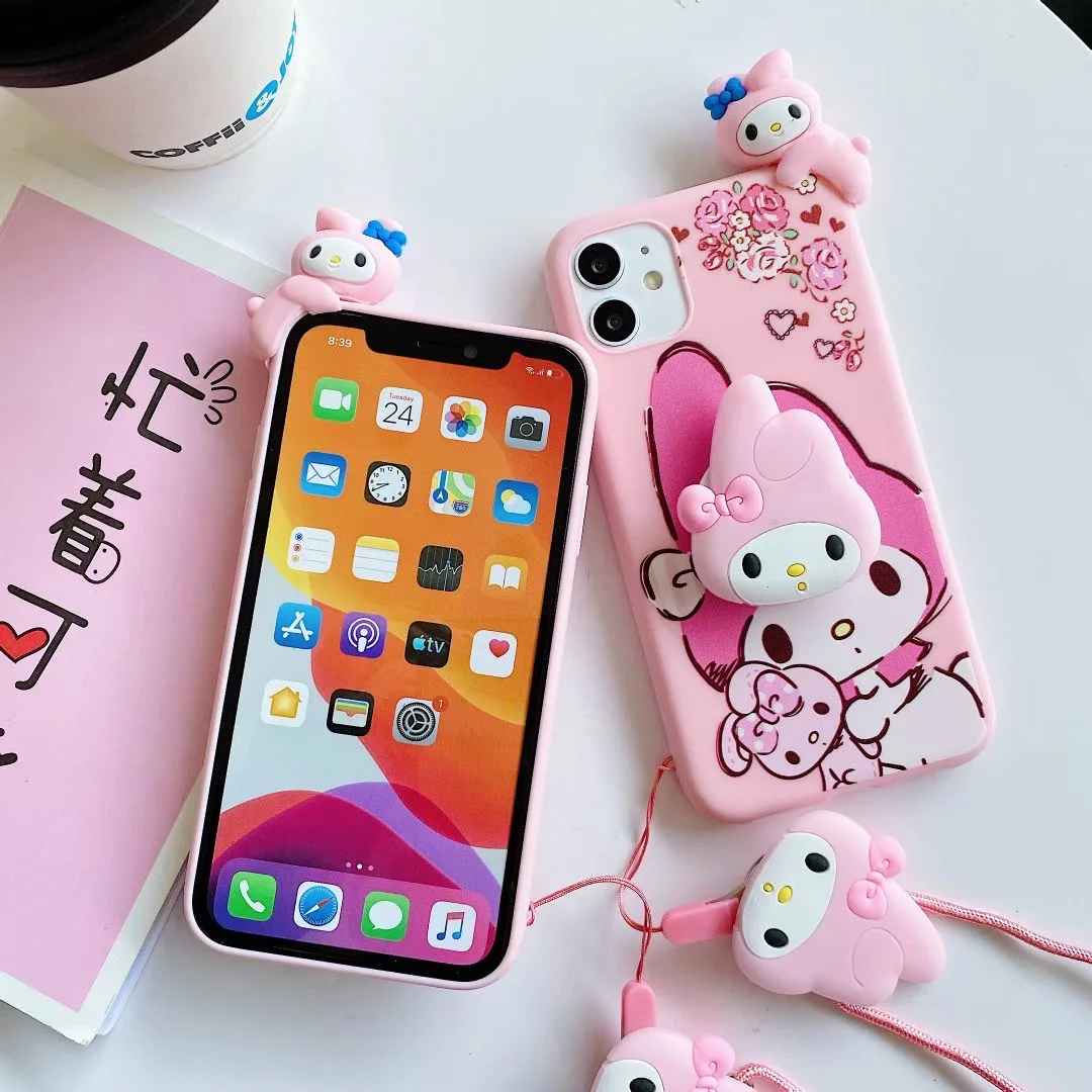 Cartoon My Melody Rabbit Phone Case With Lanyard Cartoon My Melody Rabbit Phone Case With Lanyard