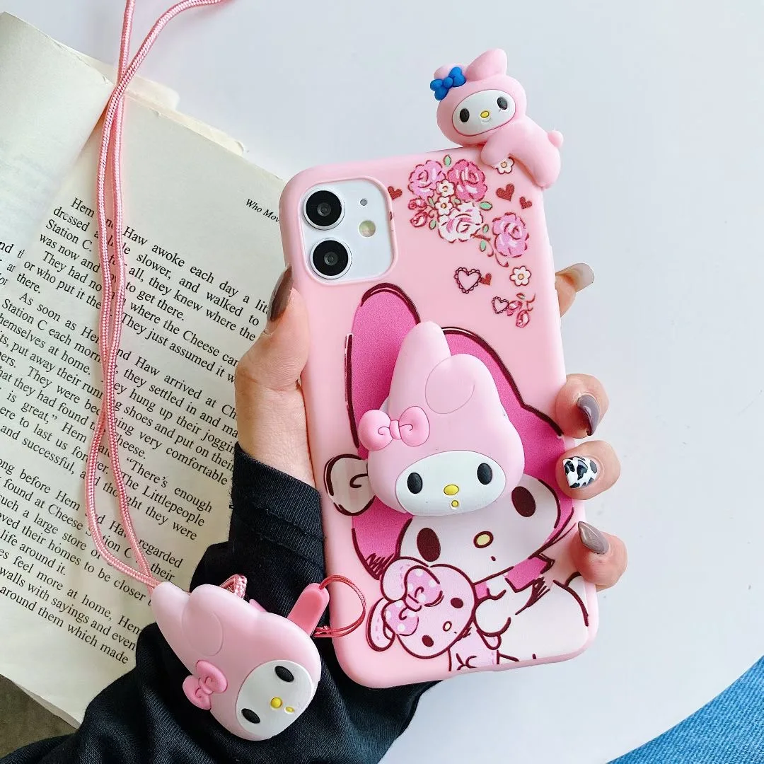 Cartoon My Melody Rabbit Phone Case With Lanyard Cartoon My Melody Rabbit Phone Case With Lanyard