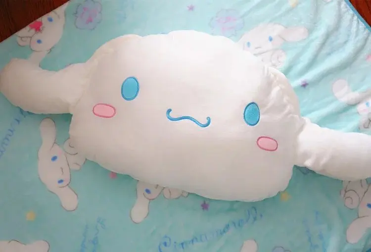 Anime Cinnamoroll Head Soft Pillow And Blanket Anime Cinnamoroll Head Soft Pillow And Blanket
